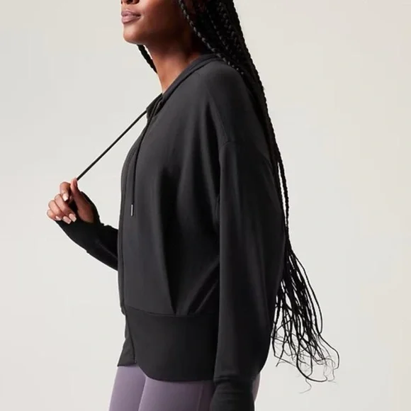ATHLETA Plus Balance Black Zipped
Jacket Hoodie Sweatshirt - Picture 3 of 8